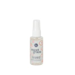 Small spray bottle of Sweet Grace stain remover on a white background