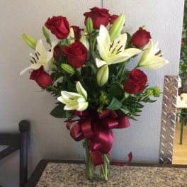 Red Roses & White Lilies