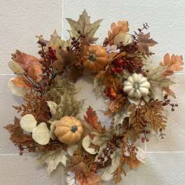 Pumpkin and Berries Wreath