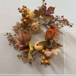 Small Pumpkin Leaf Wreath