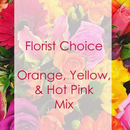 Colorful mixed flower bouquet with roses and gerbera daisies