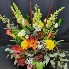 Fall mix of premium flowers and lotus