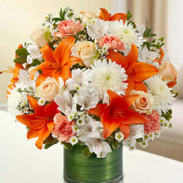 Cherished Memories - Peach, Orange and White