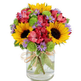 Flowers Fields Mason Jar