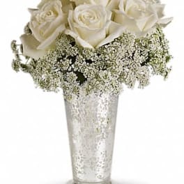 Teleflora's White Lace Centerpiece