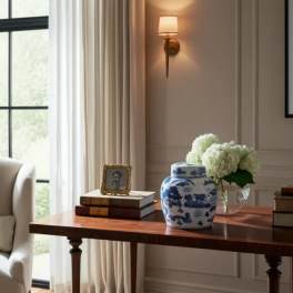 Blue and White ceramic Jar