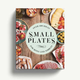 Book cover reading "Small Plates" with assorted appetizers on plates