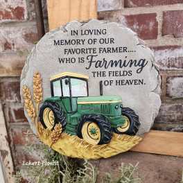 Eckert Florist's "Farming the Fields" Beadwork Garden Memorial Stone