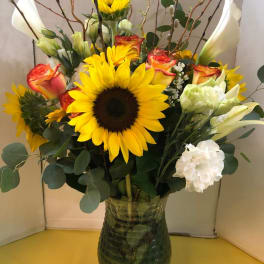 Mixed Sunflower Arrangement