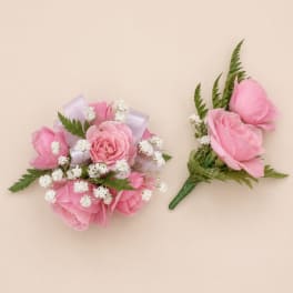 Prom Set Corsage Pink