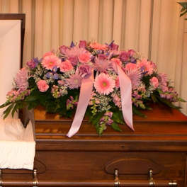 Pink and Lavender Casket Cover