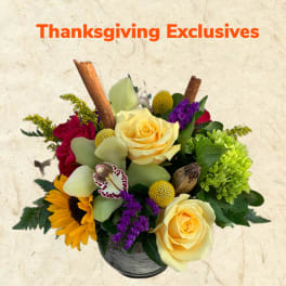 Thanksgiving Table Center in a Cylinder