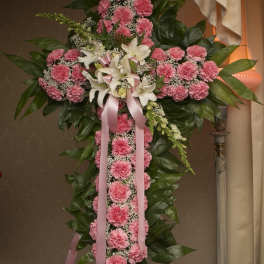Pink Carnation Cross