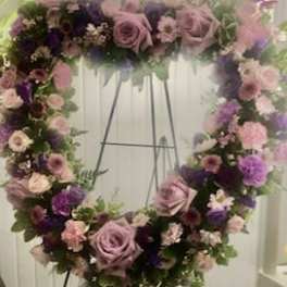 Lavender heart wreath