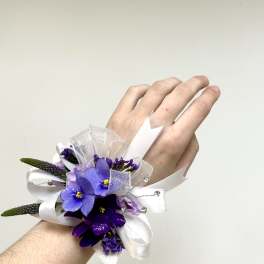 Purple Wrist Corsage