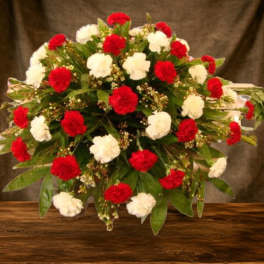 CC02 Casket Cover Reds & Whites - Huntsville sympathy delivery
