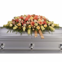 Warmest Remembrance Casket Spray by Teleflora