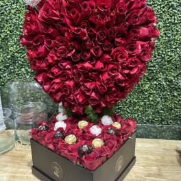 heart with chocolate