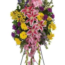 Rainbow Of Remembrance Standing Spray