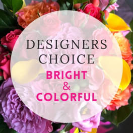 Bright mixed bouquet with roses, hydrangeas, and calla lilies