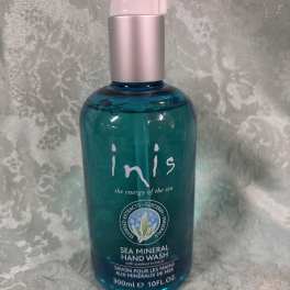 Blue pump bottle of sea mineral hand wash