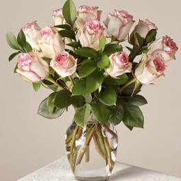 Dozen Long Stemmed Pink Champagne