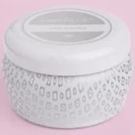 Mini Capri Blue Candle Tin - White