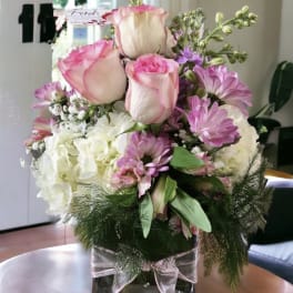 Pinky Pink Cube by Petals