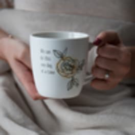 We Can Do This One Day at A Time Mug with Coaster Lid and Custom Arrangement