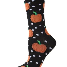 Pumpkin Dot Crew Socks