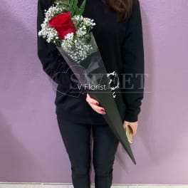 Single rose in the box