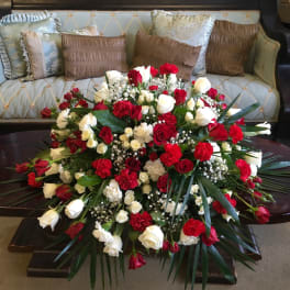 Red in Bright White