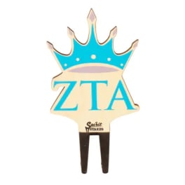 Zeta Tau Alpha Crown Color Plant Stake
