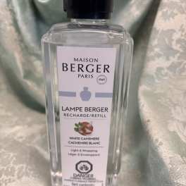 Bottle of Maison Berger Paris lamp refill labeled White Cashmere
