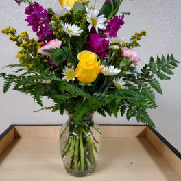 Roses, Stock, Daisies etc
