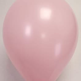 Single light pink balloon on a plain background