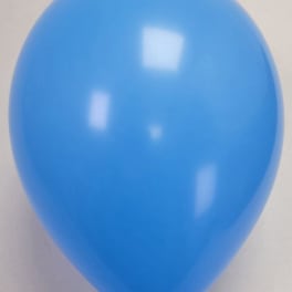 Single blue balloon on a plain background