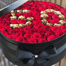 Large rose box of one or two letters or digts