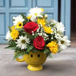 Be Happy Bouquet With Roses