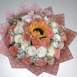 Blush Bloom Bouquet by D'Lily's Flowers