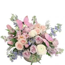 BLISSFUL BUTTERFLY BASKET ARRANGEMENT 