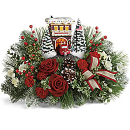 Thomas Kinkade Festive Fire Station