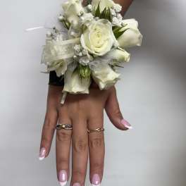 White Rose Corsage