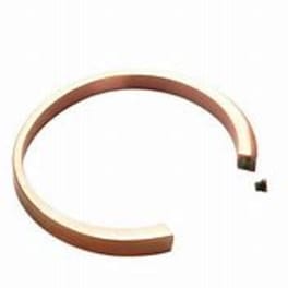 Broken brown and cream circular band on a white background