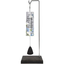 Eckert Florist's "Peaceful Memories" – Mini Cylinder Sonnet Wind Chime with stand *Our Local Delivery Only