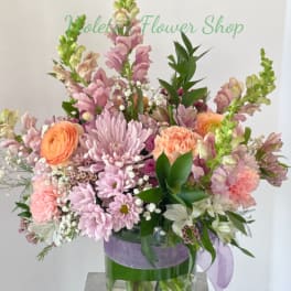 Lavender and Peach Arrangement