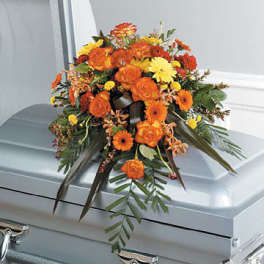 Triadic Half Couch Casket Spray