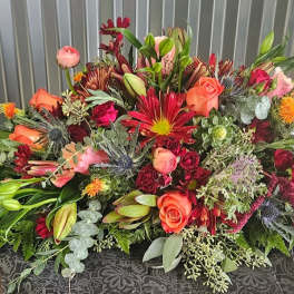 Crimson Harvest Elegance centerpiece