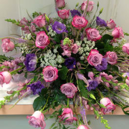 REST-IN-LAVENDER CASKET COVER