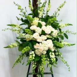 All White Standing Spray